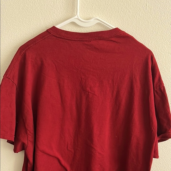 Gildan Men XL New "Harvard" Red Heavy 100% Cotton Short Sleeve Tee - Picture 5 of 9